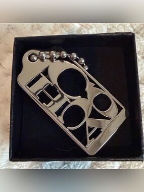 RARE Coach 70th Anniversary Cut-Out Metal Logo Hangtag Charm